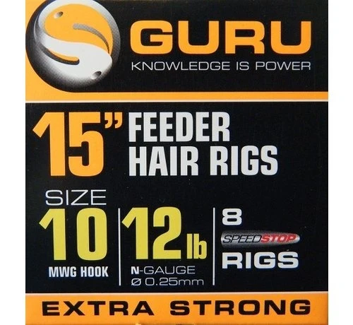 Guru 15” Feeder Hair Rig Extra Strong 3 Guru 15” Feeder Hair Rig Extra Strong