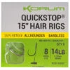 Supersteel Big Fish Quickstop 15” Hair Rigs Barbless 1 Supersteel Big Fish Quickstop 15” Hair Rigs Barbless -Visuitrusting supersteel big fish quickstop 15 hair rigs barbles