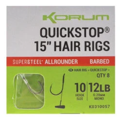 Supersteel Big Fish Quickstops 15” Hair Rigs Barbed
